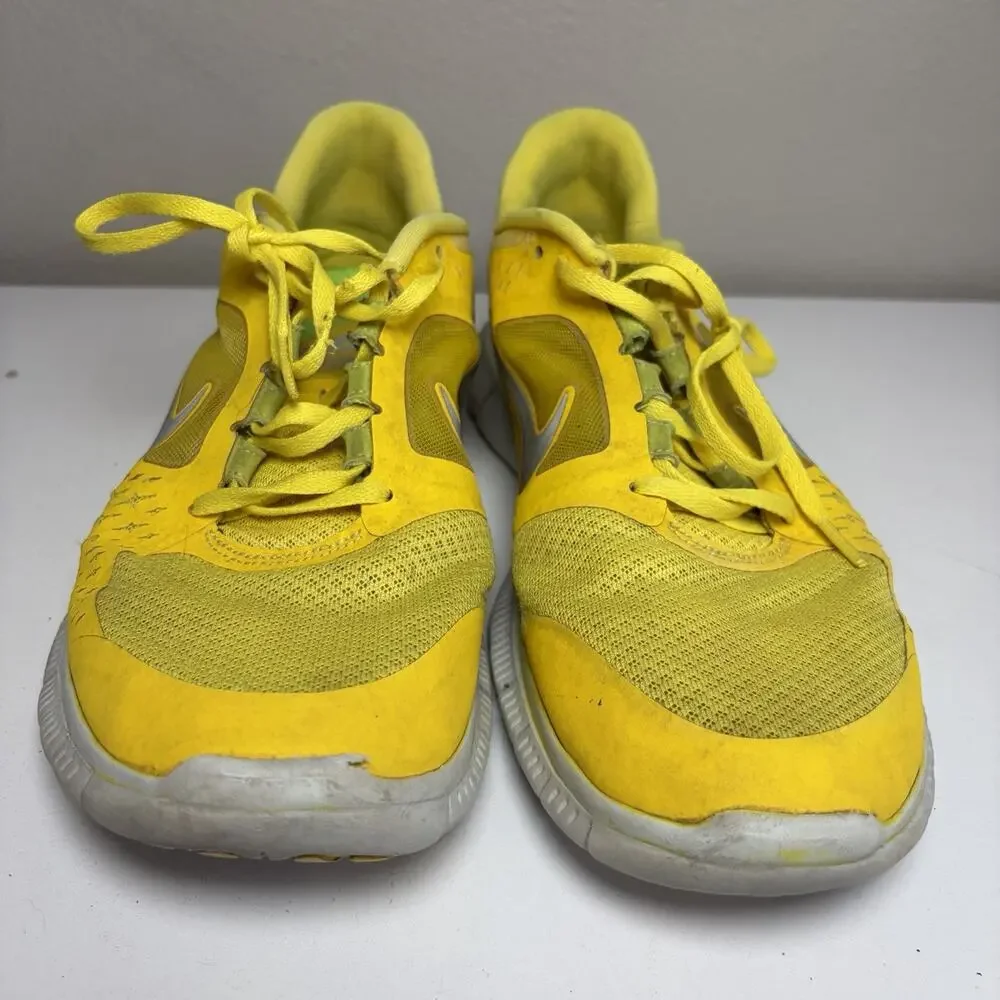Nike Free Run+ 3 Shoes Mens Size 11.5 Yellow Mesh Running Sneakers 510642-706